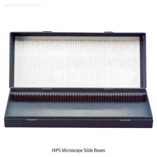 Kartell® Microscope Slide Box, HIPS, with Lid, 25·50·100-hole Made of High Impact Polystyrene, HIPS 슬라이드 글라스 박스