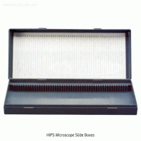 Kartell® Microscope Slide Box, HIPS, with Lid, 25·50·100-hole Made of High Impact Polystyrene, HIPS 슬라이드 글라스 박스