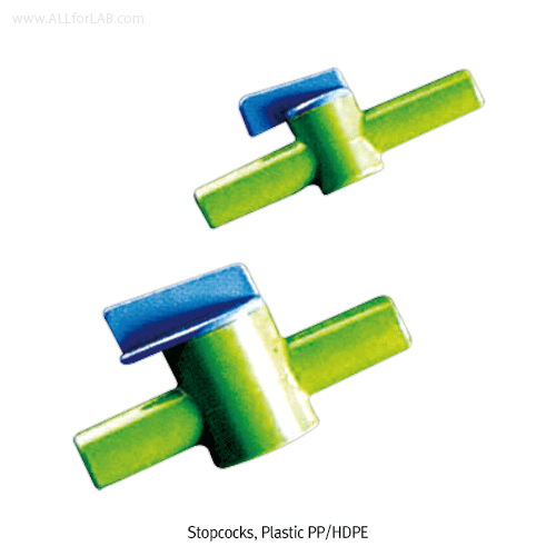 Kartell® PP/HDPE Stopcock, for Gas & Liquid, 스탑콕, 액체/기체용