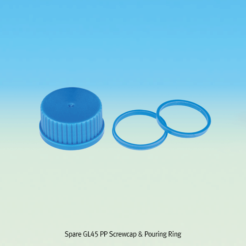 SciLab® GL45 100~20,000㎖ Clear Laboratory Bottle, with PP Screwcap & Pouring Ring Ideal for Culture & Multi-use, White Graduation & Marking Area, Boro-glass 3.3, Autoclavable, GL45 랩바틀