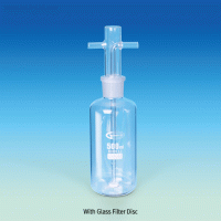 Gas Washing Bottle, with or without Glass Filter Disc, 250~500㎖With 29/32 Joint, Borosilicate glassα3.3, 29/32 조인트 가스 세척병