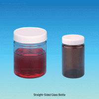 Straight-Sided Glass Bottle, Graduated, 100~1,000㎖With PP Screwcap & PE-Liner, Soda-lime Glass, , 大광구병, 스트레이트사이드자