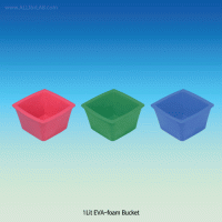 SciLab® 1·2.7·4·9Lit EVA-foam Ice Bucket/Pan, without Lid, Excellent Thermal InsulationUseful for Water-Ice·Dry-Ice·Liquid N2, -196℃+93℃, 1·2.7·4·9Lit 4각 아이스 버킷/팬