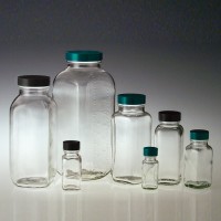 Wide Mouth French Square Bottle / Jar 사각 대 광구병, w/ Teflon Lined Cap