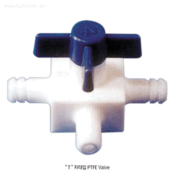 Cowie® PTFE Stopcock, for Tubing and Hose, for Vacuum(5mmHg)/Pressure(1bar) Good High Temp·Chemical·Corrosion Resistance, with Bore 2~14mm, PTFE 밸브/콕