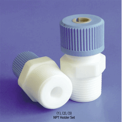 Cowie® Accessory NPT-PTFE Screw Clamping Holder, Grip Bore Φ7~19mm for Rod & Tubing Ideal for Thermometer/Probe·Sampling Tube·Inert Gas Tube, &c., 스크류 그립 홀더, 온도계/샘플튜브등 다용도