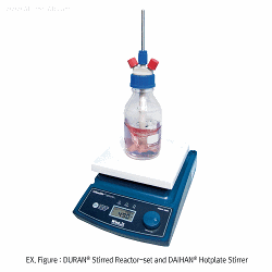 DURAN® Stirred Bottle Reactor-set, GL45/GLS 80, with Mag-Stir Shaft/Impeller and 2 & 4-Ports, 500~2000㎖ Ideal for Small Volume Mixing/Reaction, Up to 140℃, 500 rpm Autoclavable, FDA, 자석교반기용 바틀형 반응조