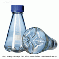 DURAN® Premium Membrane Filter Screwcapped Shaking Flask, 250~1,000㎖ With 4 Bottom Baffles, Boro-glass 3.3, DIN GL45 Thread, Produce a Higher Oxygen Transfer, Autoclavable Super-Duty Model, 멤브레인 캡부 쉐이킹 플라스크, 수퍼듀티형