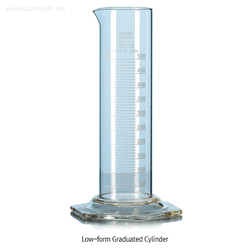 DURAN® Low-form Graduated Cylinder, Class B, Good Stability, 10~2,000㎖ With Hexagonal Base & White Enamel Graduation, Boro-glass 3.3, 단형 메스실린더