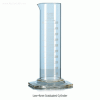 DURAN® Low-form Graduated Cylinder, Class B, Good Stability, 10~2,000㎖ With Hexagonal Base & White Enamel Graduation, Boro-glass 3.3, 단형 메스실린더