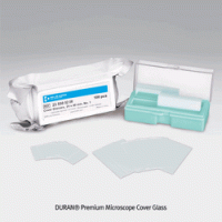 DURAN® Premium Microscope Cover Glass, Highly Transparent & Colorless No.1 ; 0.13~0.17mm- & No.1.5 ; 0.16~0.19mm-Thickness, 고품질 커버 글라스