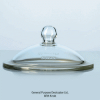 Spare DURAN® Glass Desiccator Lid & Stopcock, Fit to All DURAN® Desiccators, for 150-~300-type