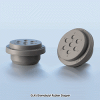DURAN® GL25 & 45 Butyl Rubber Stopper, for Anaerobic Culture and Effective Sealing Ideal for Needle Piercing, Autoclavable, -50℃+121℃, GL25 & 45 부틸 스토퍼, 혐기성 컬쳐용에 최적
