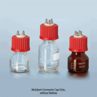 DURAN® GL25~GL45 2~5-port Connector PBT Screwcap, with PTFE Insert & Stainless-steel Barbs, without Bottle Connection for id. Φ3.2mm Flexible Tubing, Temp-resistance up to 180℃, Autoclavable, GL25~GL45 멀티포트 커넥터 캡