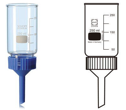 DU.2472024 Screw Filter Holder For Vacuum Filtration, Disc Φ24,