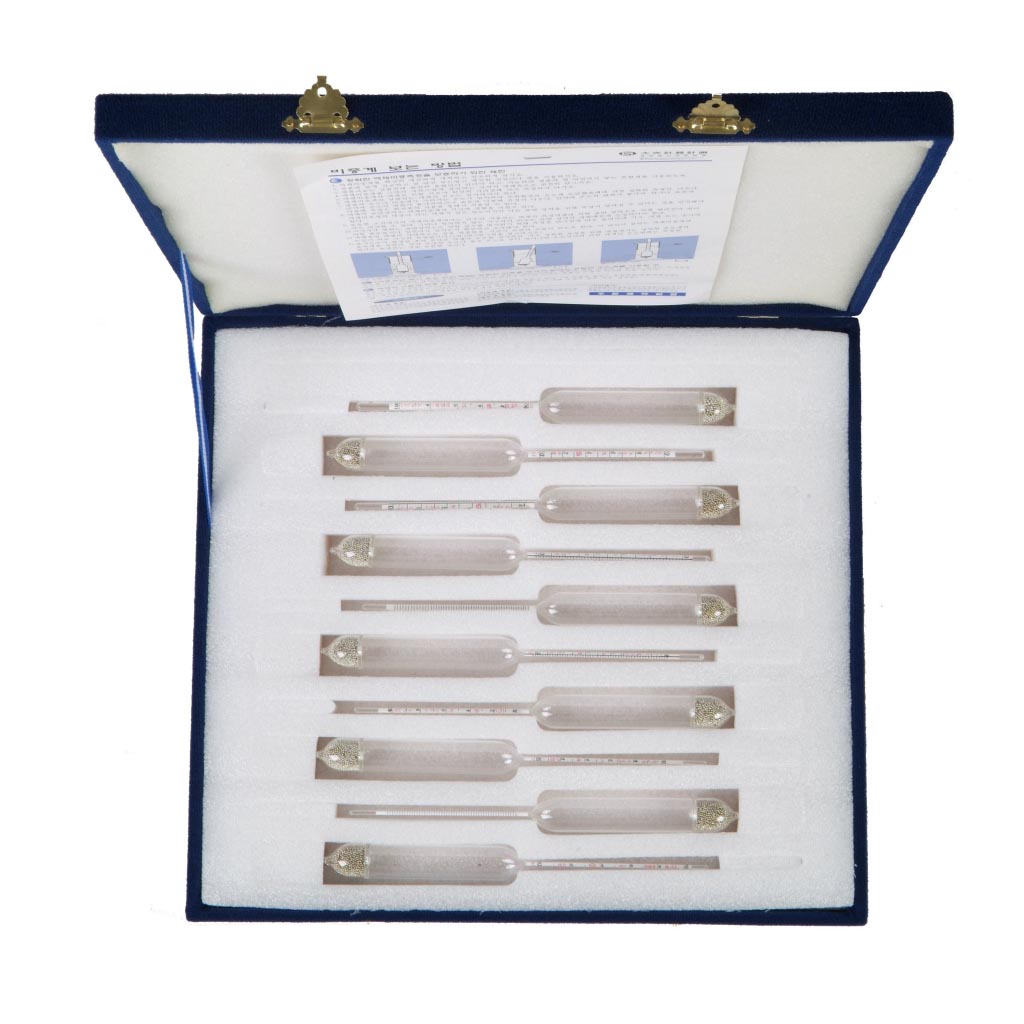 주정계 세트,일반형,10본조 (Alcohol Hydrometer set) AHS-01~10