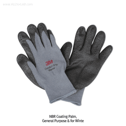 3M® Comfort Grip Glove, Breathable, Reusable, Anti-allergy, General Purpose for Winter Good for Precision Work, Polyester, NBR Coated, Chemical Resistance, 컴포트 그립 NBR코팅 장갑