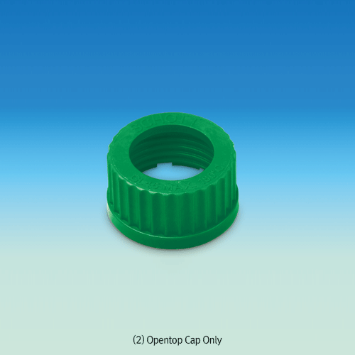 Piercing/Sealing Opentop GL Cap, Septa and Sealing-ring(Gasket), DIN GL14~GL45 For All Standard GL Screw Necks of Bottle·Tube·Vessel, Autoclavable, 피어싱 오픈캡·셉타·실링 링(가스켓)
