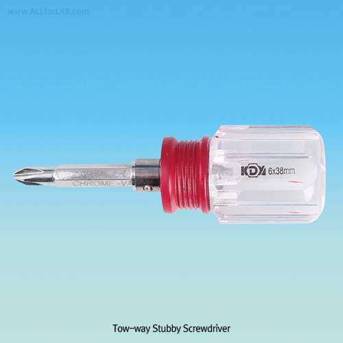 Φ6mm CRV Two-way Screwdriver, Interchangeable Magnetic-tipWith Transparent PVC Handle, Comfort Grip, 양용 드라이버