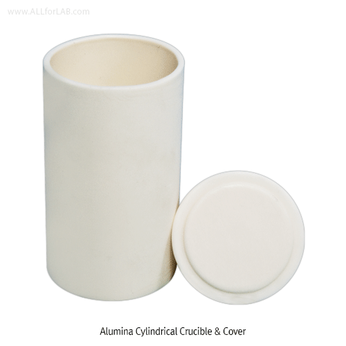 99.8% Alumina Crucible & Cover, B-form & Cylindrical, 15~1,000㎖Up to 1,600℃, Al2O3, 고품질 알루미나 도가니와 뚜껑, 원형 & 원통형, 뚜껑별매