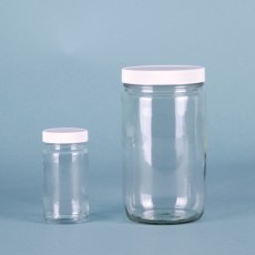 Clear Tall Straight Side Round Bottle / Jar 장형 대 광구병, with F217 Foam Lined