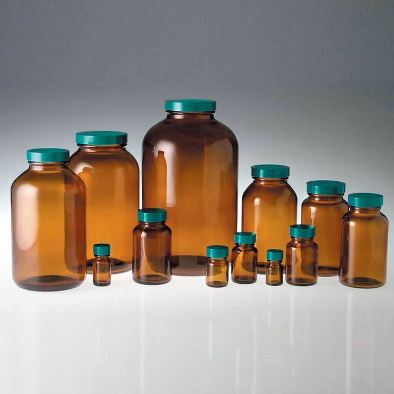 Glass Wide Neck Bottle 광구병, with Teflon Lined Cap