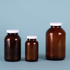 Amber Glass Wide Mouth Bottle 광구병, with F217 Foam Lined