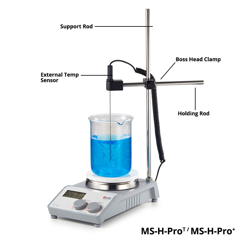 Digital Hotplate Stirrer with Stainless Steel Plate 디지털 가열 자력 교반기, MS-H-ProTor MS-H-Pro+