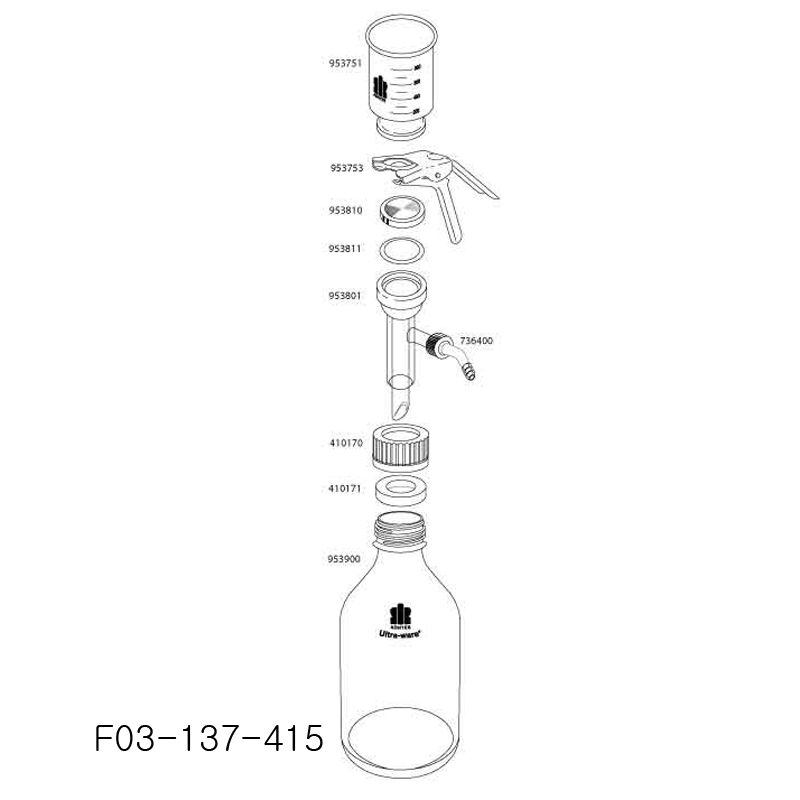 47 mm Vacuum Microfiltration with GL45 Bottle, Kimble® 47 mm 진공 정밀 여과 장치, ULTRA-WARE® (웹용)