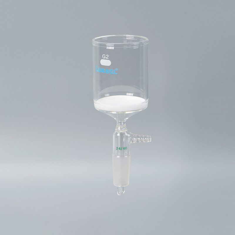 Glass Filter Funnel with Vacuum Adapter and Inner Joint 24/40 진공 여과 깔때기, LukeGL®