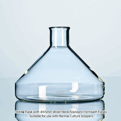 DURAN® Fernbach-type Culture Flask, Large Surface-Area-to-Volume Ratio, 450㎖ & 1,800㎖ Made of Boro-glass 3.3, Standard Necks for 38mm Metal-caps, Fernbach 컬처 플라스크