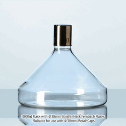DURAN® Fernbach-type Culture Flask, Large Surface-Area-to-Volume Ratio, 450㎖ & 1,800㎖ Made of Boro-glass 3.3, Standard Necks for 38mm Metal-caps, Fernbach 컬처 플라스크
