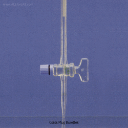 “witeg” Glass Plug Burette, Class B, DIN/ISO, 25 & 50㎖ With Amber-stain Graduation, Glass Cock 유리콕 뷰렛, 갈색눈금