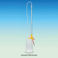 “witeg” Schilling® Automatic Glass Burette, Class B, 10~50㎖ With PE Bottle 500 or 1,000㎖ and Stable Base, 쉬링® 자동뷰렛