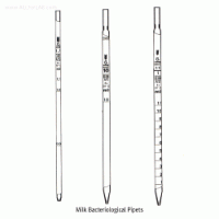 Witeg® Milk Bacteriological Pipets, Class A, 1.1~11㎖with Amber Stain DIFFICO Graduations and Inscriptions. Main Point Graduation밀크 박테리아 피펫, Class A