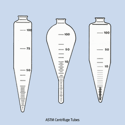 “witeg” ASTM Centrifuge Tube, with Standard Graduation for Oil, 100㎖ ASTM 표준 Oil 원심관