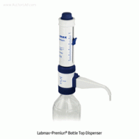 “witeg” Labmax premium Dispenser Set, Built-in Recalibration & Mechanical Air-purging, 0.25~100㎖ With Glass-cylinder·FEP Ejection Channel·PTFE Piston·Safety-Lock·Rocker Switch-control·GL-Screw Adapter Set Universal Chemical Compatibility, Individual Certi
