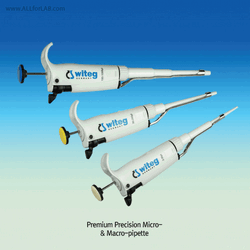 “witeg” WITOPET premium Precision Micro- & Macro-pipettor, Easy Calibration, 0.2~1000㎕, 5 & 10㎖ GILSON®- Model with Color-coded Button, Fit to Gilson Type & Universal-type Tips, Autoclavable, 프리미엄 정밀형 피펫터