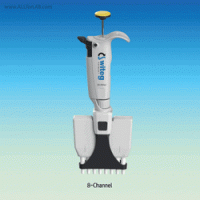 “witeg” WITOPET premium Precision Multi-channel Micropipettor, 8- & 12- Channel, 0.5~300㎕, Highest Accuracy, Highest Comfort GILSON-Model, Fit to Gilson Tips & Universal-type Tips, Ergonomics Design, Autoclavable, 프리미엄 정밀 다채널 피펫터