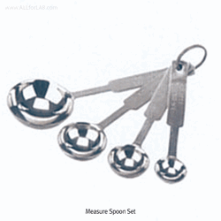 “witeg” Measuring Spoon Set, High Grade Stainless-steel, with 1, 2.5, 5 and 15㎖ With 4 Pcs, Finished Surface, 스텐 계량 스푼 4 Set, 독일제, 비자성/비부식