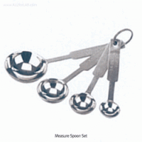 “witeg” Measuring Spoon Set, High Grade Stainless-steel, with 1, 2.5, 5 and 15㎖ With 4 Pcs, Finished Surface, 스텐 계량 스푼 4 Set, 독일제, 비자성/비부식
