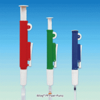 “witeg” PP Pipet-Pump “Pi-Pump”, Color-code, 2~25㎖ Made of Polypropylene(PP), -10℃+125/140℃, PP 피펫 펌프“ 피-펌프”
