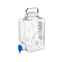 Rectangular Polycarbonate Clearboy™ Carboy with PP Spigot and Closure, 직사각형 투명 하구병