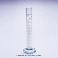 PYREX® A-class Graduated Cylinders, with or without WORK CERIFIED, Boro-glass 3.3, 5~2,000㎖A급 메스실린더