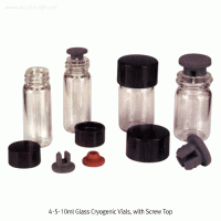 Wheaton® 4·5·10㎖ Vacule Glass Cryovial, with Screw Top, -190℃ Cap & Stopper Separately, ASTM·USP·ISO, 크리오제닉 Vial, 세럼 Stopper 겸용의 냉동 Vial