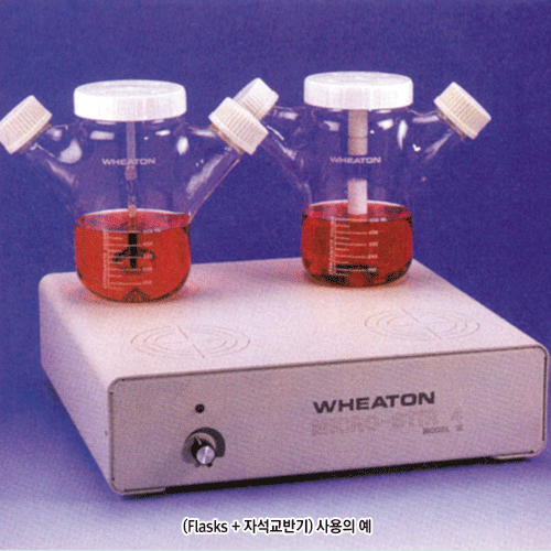 Wheaton® Celstir® 3- & 5-Neck Suspension Culture Flasks with Teflon Impeller & Screwcap , 25~3000 ㎖ 3-/5-구 서스펜션 컬춰 플라스크, 자석 교반용 Celstir®, ASTM / USP