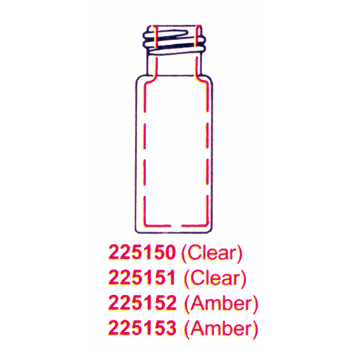 Wheaton® 9 mm Screw-Top, 12×32 mm Large Opening ABC® Vial 1.8 ml, 40 % Larger Opening Vials, with Cap / Septa, Complete Case,“편리형”