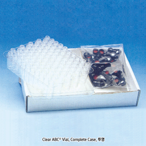 Wheaton® 9 mm Screw-Top, 12×32 mm Large Opening ABC® Vial 1.8 ml, 40 % Larger Opening Vials, with Cap / Septa, Complete Case,“편리형”