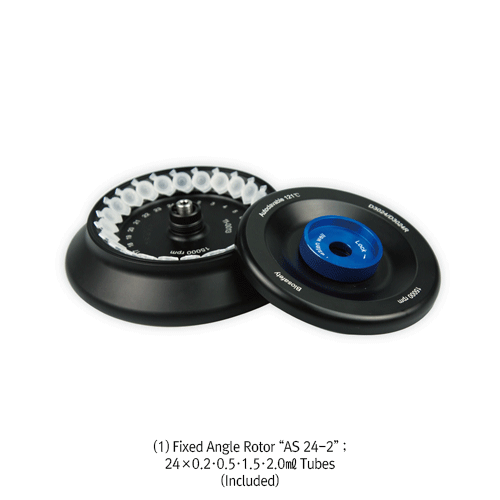 DAIHAN® 24-Places Hi-Speed Micro Centrifuge Ⅰ. “Cef-M24” & Ⅱ.-20℃ Refrigerated “Cef-M24R”, Max. 15,000rpmWith Aluminum Fixed-Angle Rotor for 0.2·0.5·1.5·2.0㎖ Tubes, Fast Cooling, 21,380×g, 고속 마이크로 원심분리기, 일반형 & 냉각형