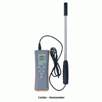 DAIHAN® Combo-Anemometer of Flow·Temp·RH%·Dew-point “ANE”, PC-interface, Datalogging 0.5m/s, -20℃+60℃, 0.1~99.9% RH, -20℃+59.9℃ D-point, & Wet Bulb, with 18mm Vane Probe & Cable, 정밀 아네모메타
